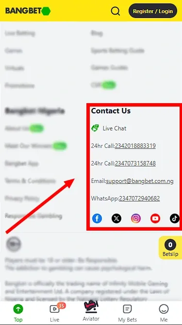 Getting Help in the Bangbet App