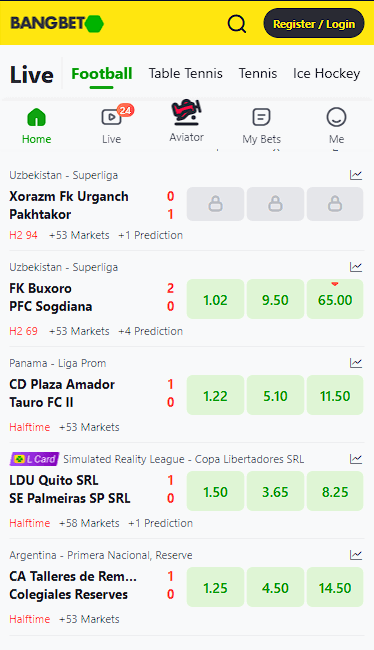 Bangbet Mobile Sports Betting