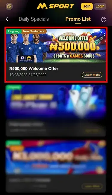 MSport Welcome Bonus in Nigeria