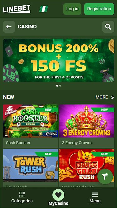 Linebet Games and Slots