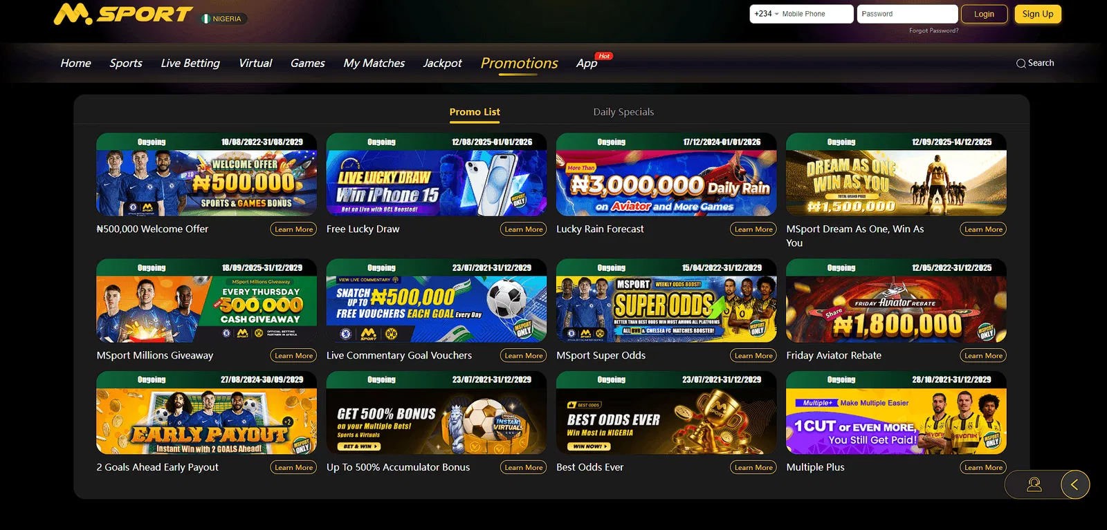 MSport Bonuses