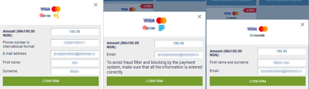 Mastercard at 1XBET
