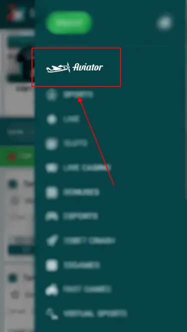 22Bet – Aviator Game Button