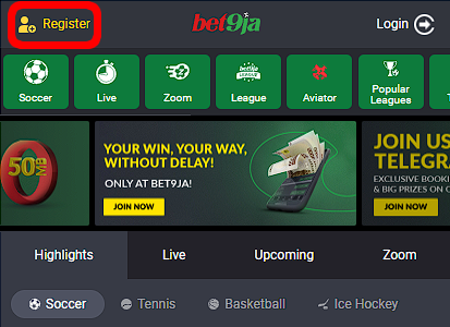How to register Bet9ja
