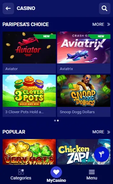 Paripesa Nigeria Casino