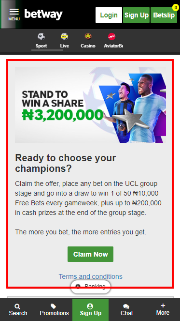 Win 50 free bets worth 10,000 ₦