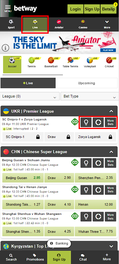 betway live