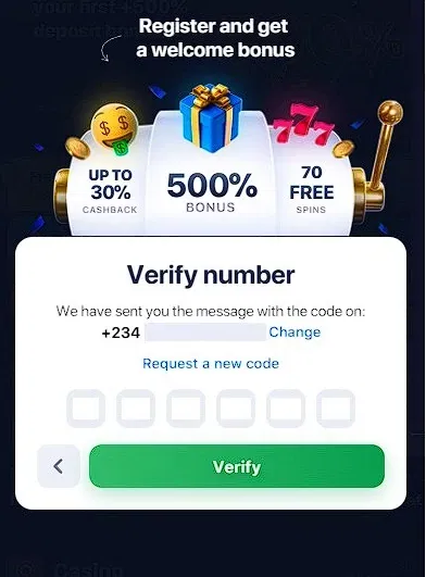 How to confirm your phone number on 1win NG?