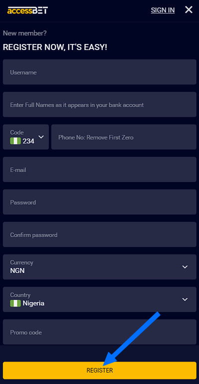How to withdraw and deposit from accessbet in nigeria
