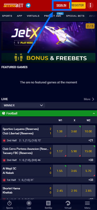 How to withdraw and deposit from accessbet app