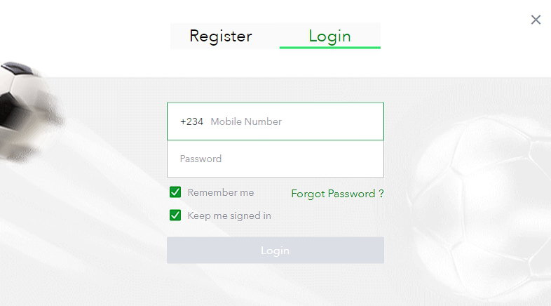 Log in Sportybet