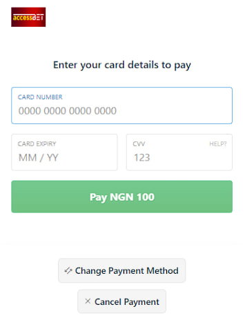 Card details