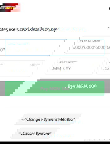 Card details