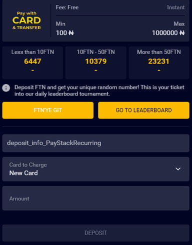 Card and transfer