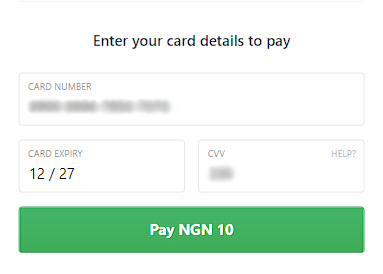 Pay with card on Winners Golden Bet