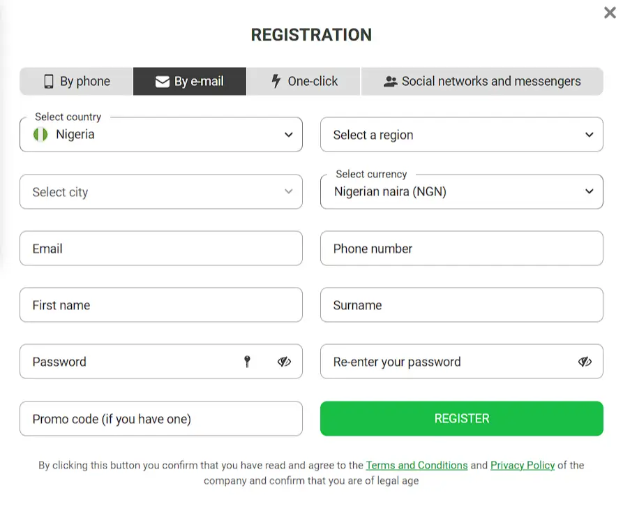 888Starz email registration form 