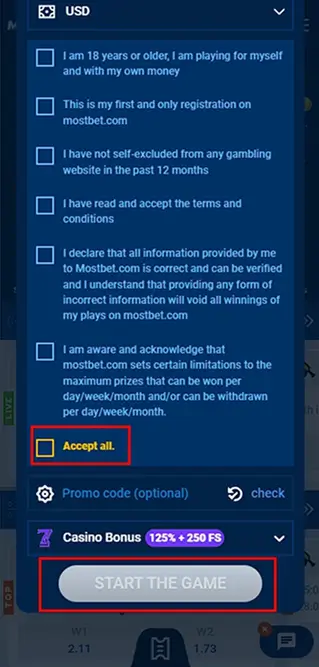 Mostbet terms and conditions