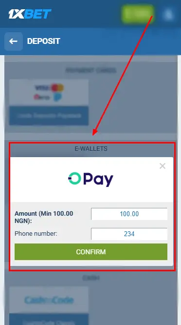 1xBet - Deposit By E-wallets