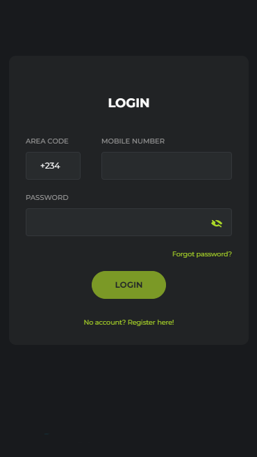 Winners Golden Bet login form