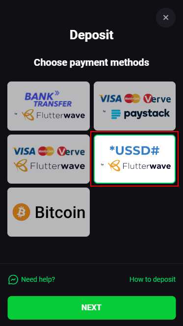 Pay with USSD by Flutterwave