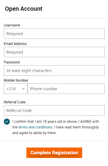 Registration betBonanza
