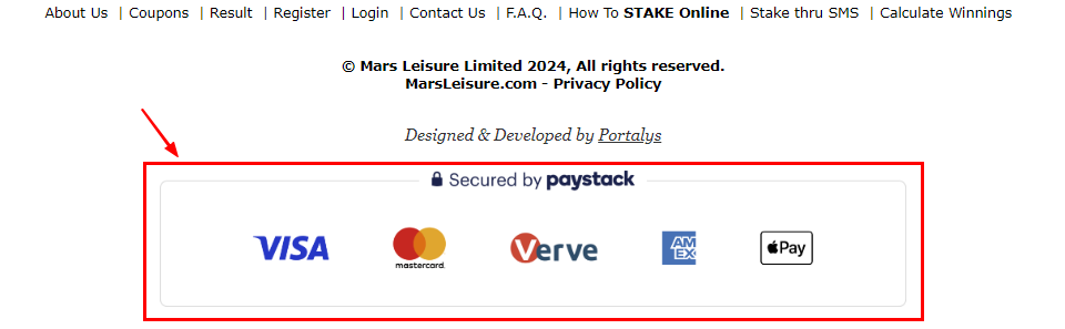 Marsleisure payment methods