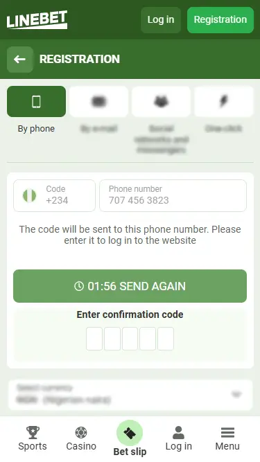 Linebet Verification: SMS Method