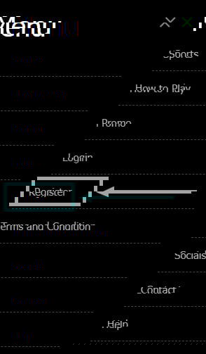 Main menu on the website