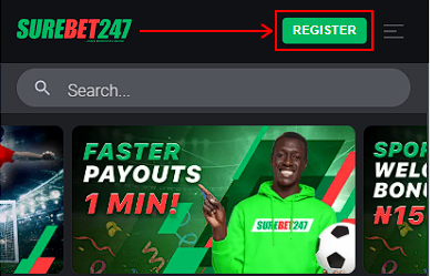 Registration on Surebet247