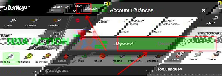 How to make deposit in Betway