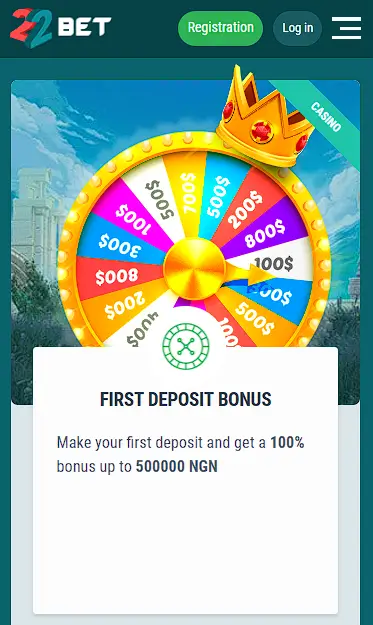 22Bet Casino Welcome Bonus