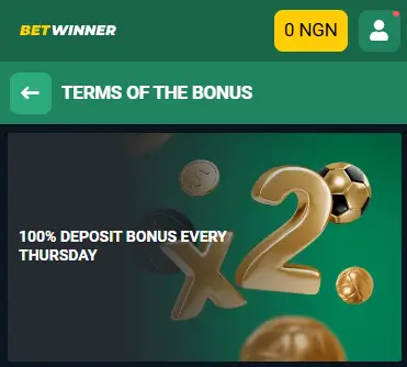 BetWinner 100% deposit bonus