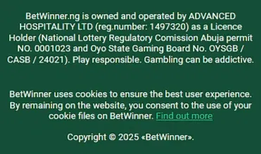 Is betwinner legal in Nigeria?