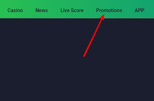 Promotions section web site