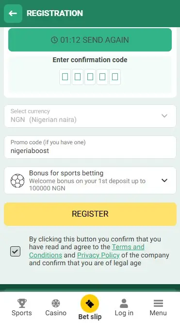BetWinner sign up bonus Nigeria