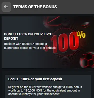 888Starz sports bonus on first deposit