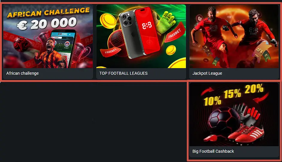 888Starz bonuses for football matches