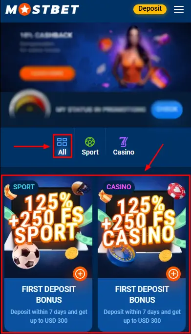 Mostbet bonuses and promotions