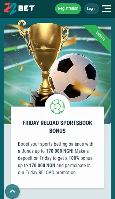 How to get 22bet friday bonus?