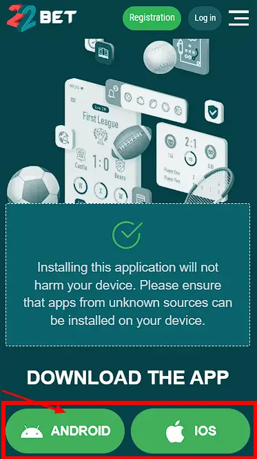 How to download 22bet apk?