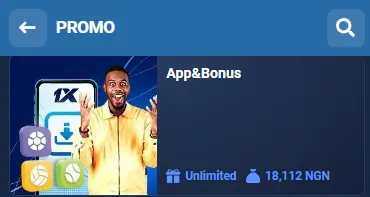 1xBet exclusive bonus in the app