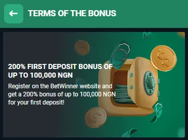 BetWinner sports welcome bonus Nigeria