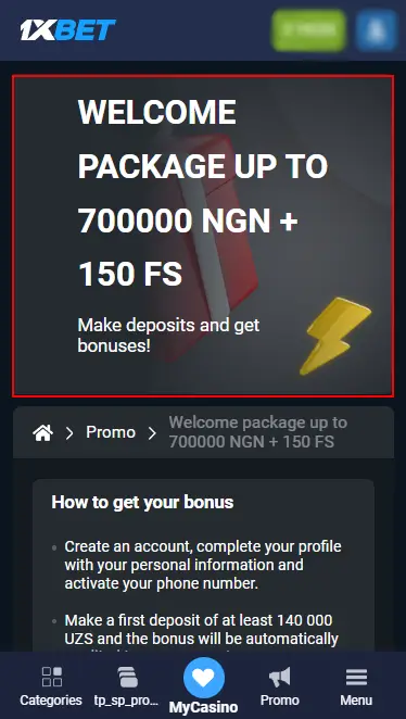 Welcome Casino Bonus