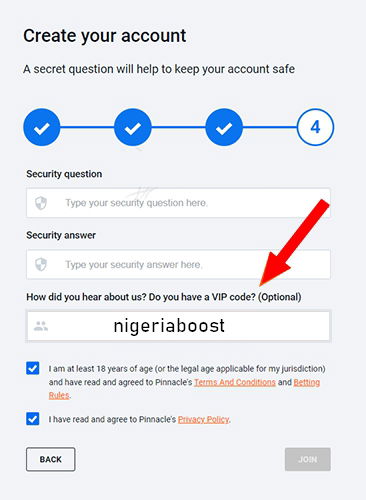 Promo code for Pinnacle