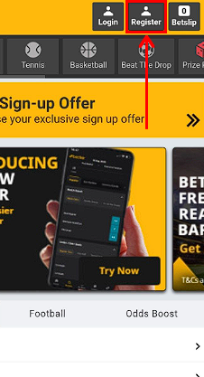 Betfair registration