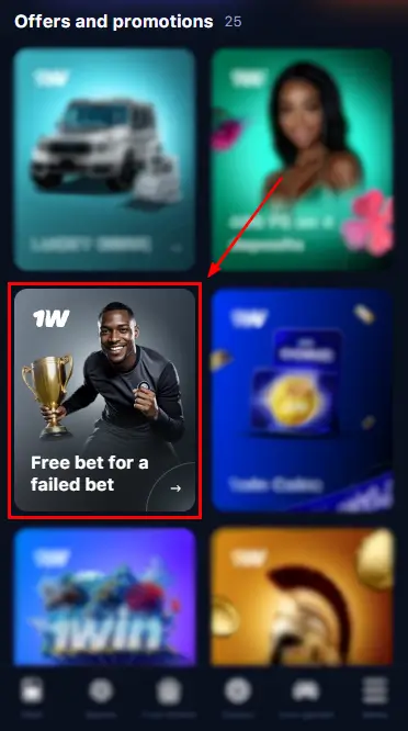 1win Free Bet Bonus