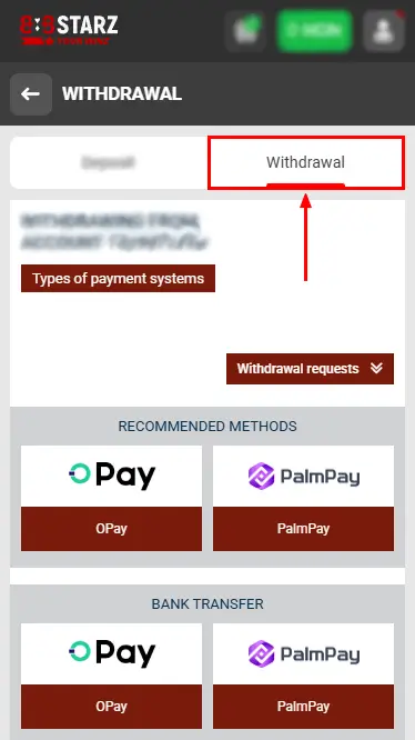 888Starz Payment Process
