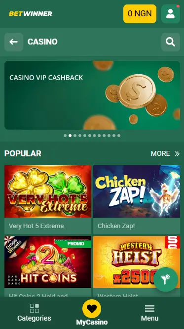 Betwinner Casino Classic Games