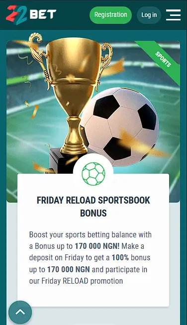 22bet friday reload