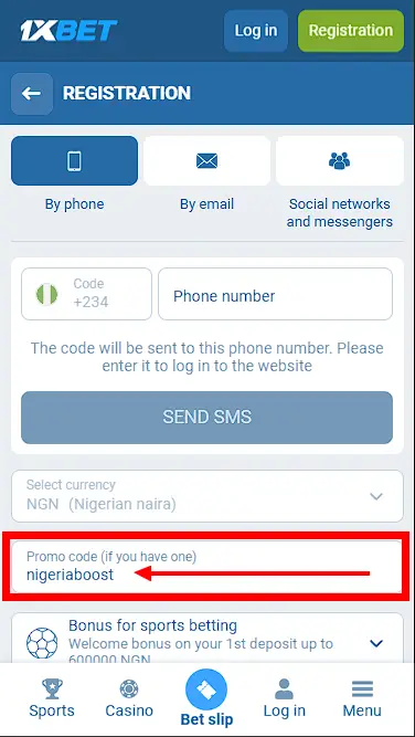 1xbet promo code